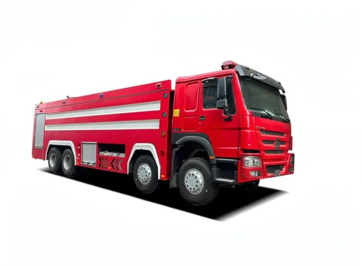 China Sinotruk HOWO 20 Tons Foam Fire Truck | Good Price from Factory - Chengli 1 Sinotruk HOWO 20 ton foam fire truck side profile view showing dual row cabin