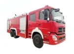 18 ton water tank fire truck side view showing chassis