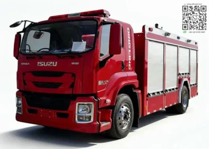 CHENGLI ISUZU 6T foam fire truck exterior side view