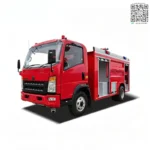 HOWO 3 ton water tender fire truck in red livery