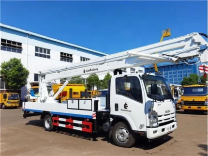 22-meter telescopic boom in raised position