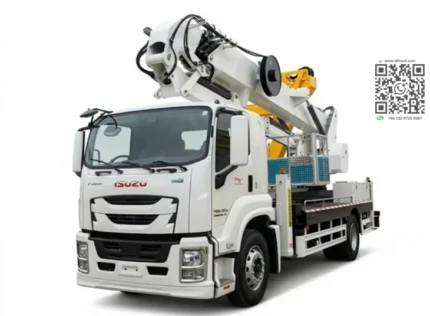 CHENGLI 34m knuckle boom bucket truck on ISUZU chassis viewed from side angle
