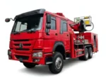 36m telescopic boom aerial ladder fire truck side view