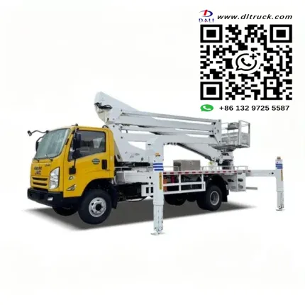 28m truck-mounted combination boom AWP side view