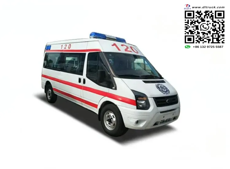 China Diesel Ford V348 Ambulance - Good Price from Chengli Factory 1 Ford V348 diesel ambulance exterior side view