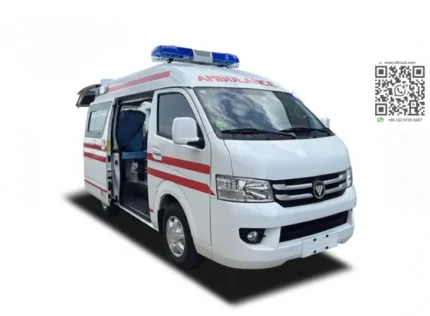 Chengli white FOTON View ambulance with I-shaped front warning light