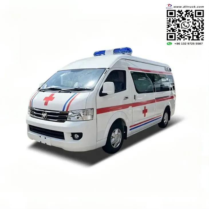 Factory Good Price Chengli FOTON G9 RHD Petrol Ambulance 1 FOTON G9 RHD ambulance with first aid markings on exterior