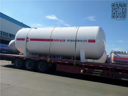 Chengli 25 ton propane storage bullet tank side view