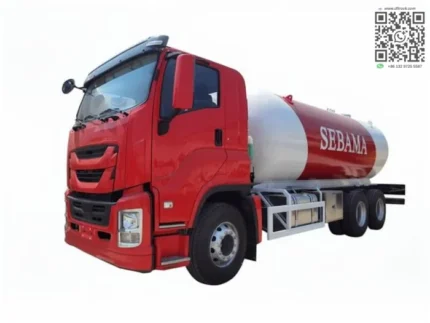 ISUZU GIGA 6X4 LPG tanker truck side view with 20,000L tank