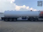 LPG semi trailer side view with Q345 steel tank body