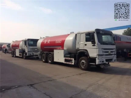 Sinotruk WD615.69 engine powering the LPG transport truck