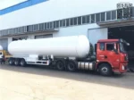 Three-axle FUWA suspension and JOST landing leg on LPG gas tanker trailer