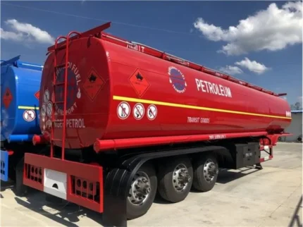 FUWA air bag suspension chassis with three 13 ton axles and JOST landing gear