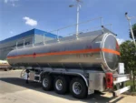 Lightweight aluminum tanker trailer side view