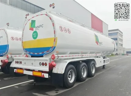 Chengli fuel tanker with BPW brand 13 ton axles and leaf spring suspension