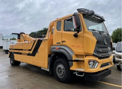 HW76 cab with sleeper bed and air conditioning unit
