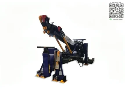 Telescopic boom crane on rotator tow truck body