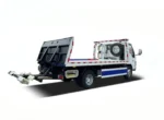 Hydraulic rollback flatbed system on Chengli tow truck