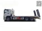 Flatbed rear loading area on ISUZU chassis