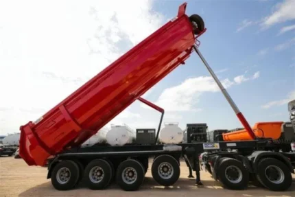 High quality tipping semi trailer with 4 axle configuration