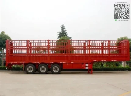 Chengli cargo semi trailer rear view with tail doors