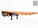 3-axle flatbed trailer side view showing FUWA suspension system