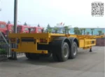 Chengli skeleton trailer rear view with container locks installed