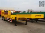 Low bed trailer platform with checkered plate surface detail