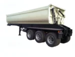 NM450 steel dump body on Chengli side tipper trailer