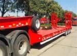 8 axle lowbed trailer chassis with multiple axles visible