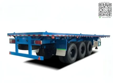 ISO twist locks mounted on flatbed trailer floor