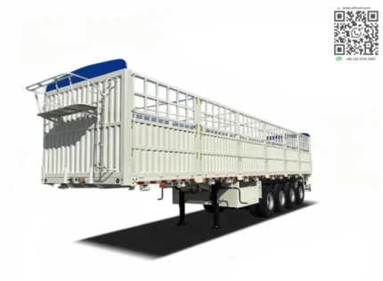 Rear view of Chengli cargo semi trailer with fence body