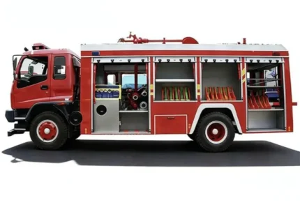 CB10/40 rear-mounted fire pump on ISUZU foam truck