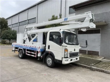 HOWO double row cabin with air conditioning for aerial working truck