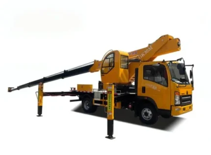 Operator cabin of HOWO bucket truck with single row seat and A/C