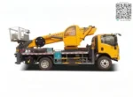 Telescopic boom extended to 38 meters working height