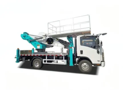 7-section telescopic boom reaching 22 meters working height