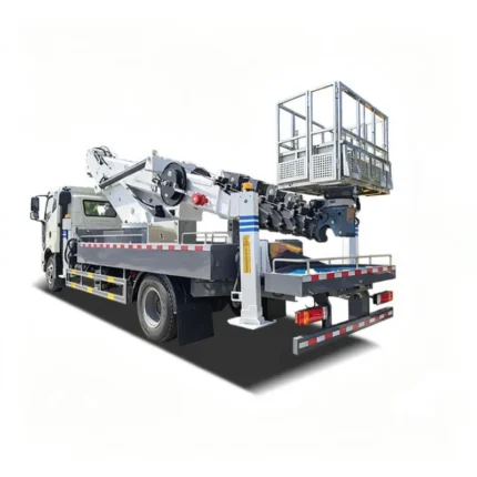 45-meter hydraulic boom extended on FAW chassis truck