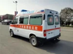 JMC chassis-based ambulance at Chengli factory in China