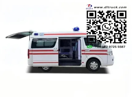 Right side sliding door and rear lift-up tailgate on medical cabin