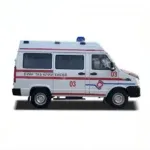 CHENGLI ambulance side profile showing 4880mm length and 2100mm width
