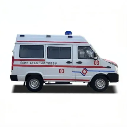 CHENGLI ambulance side profile showing 4880mm length and 2100mm width