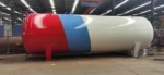 Large capacity LPG tank cylindrical vessel side view