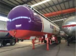 Front view of LPG tanker trailer with FUWA suspension axles