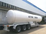 FUWA 12T axle assembly on trailer chassis