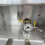 Dual valve boxes and toolboxes on trailer cabin area