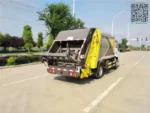 Rear loading garbage truck with bucket lifting system option