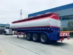Top walkway with foldable air-operated handrail on the Chengli fuel tank trailer