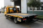 Winch and steel cable system on wrecker truck