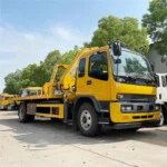 Wire rope winch system with 12mm cable on flatbed tow truck